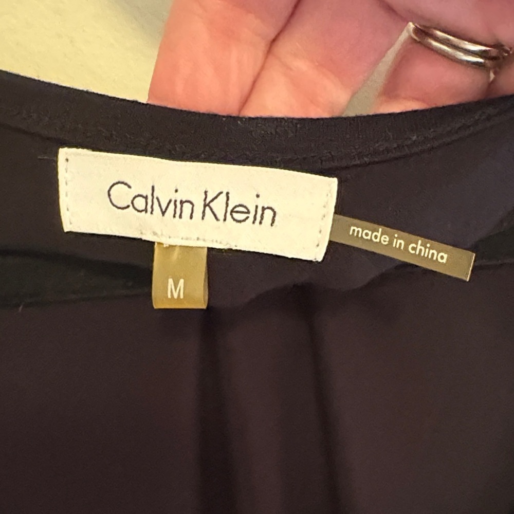 Calvin Klein Black Sequin Scoop Tank - Picture 2 of 5